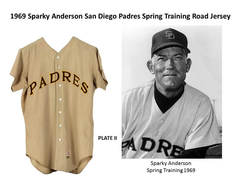 Lot Detail - 1969 Sparky Anderson San Diego Padres Spring Training Road  Jersey (MEARS A7)