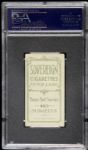 1909 - 11 T206 Rube Marquard New York Giants Follow Through Sovereign Back Card  - PSA VG 3