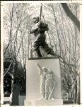 1955 Honus Wagner Statue Forbes Field "The Sporting News Collection Archives" Original Photo (Sporting News Collection Hologram/MEARS Photo LOA)