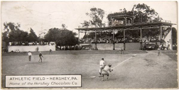 1913 Hershey, PA Athletic Field Postcard - Home of the Hershey Chocolate Co.
