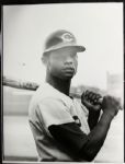 1969 Bobby Tolan Cincinnati Reds The Sporting News Collection Archives Original First Generation Choice Jumbo Oversized Photos (TSN Collection Hologram/MEARS Photo LOA) 1:1, Unique - Lot of 2