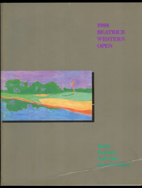 1988 Beatrice Western Open Program, Pass and Inserts (5)