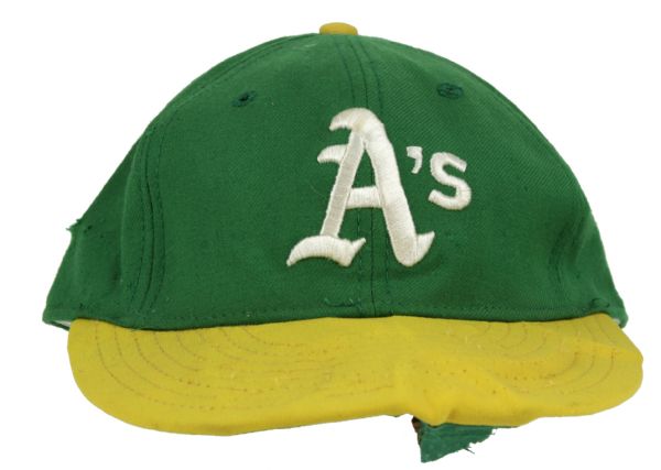 1970s Oakland As Game Worn Cap (MEARS LOA)
