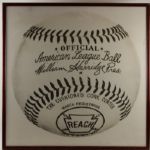 1946-59  Official William Harridge Baseball Store Display - 41 1/2" x 42"