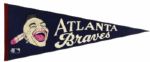 1970s-80s Atlanta Braves Full Size 29" Pennant - Lot of 2