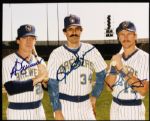 1980s Ted Simmons Rollie Fingers & Robin Yount Milwaukee Brewers Signed 8 x 10 - JSA