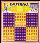 1930s/40s Baseball 1 Cent Punch Board