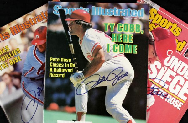1979-89 Pete Rose Cincinnati Reds Signed Sports Illustrated - JSA