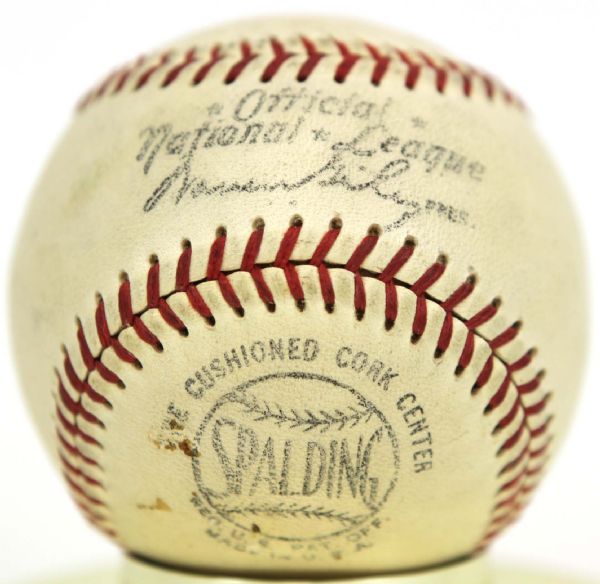 1960s Leo Durocher Chicago Cubs Single Signed ONL (Giles) Baseball From Cubs Employee  - JSA 