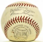 1960s Leo Durocher Chicago Cubs Single Signed ONL (Giles) Baseball From Cubs Employee  - JSA 