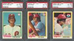 1978 O-Pee-Chee Carlton, Rose & Bench PSA Graded (3)