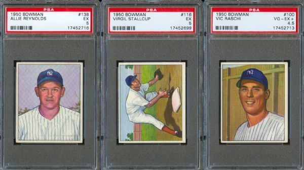 1950 Bowman PSA Graded Collection (3)