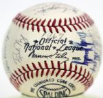 1967 Chicago Cubs Team Signed ONL (Giles) Baseball w/ 26 Sigs. - JSA 