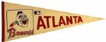1970s-80s Atlanta Braves Full Size 29 Pennant - Lot of 2