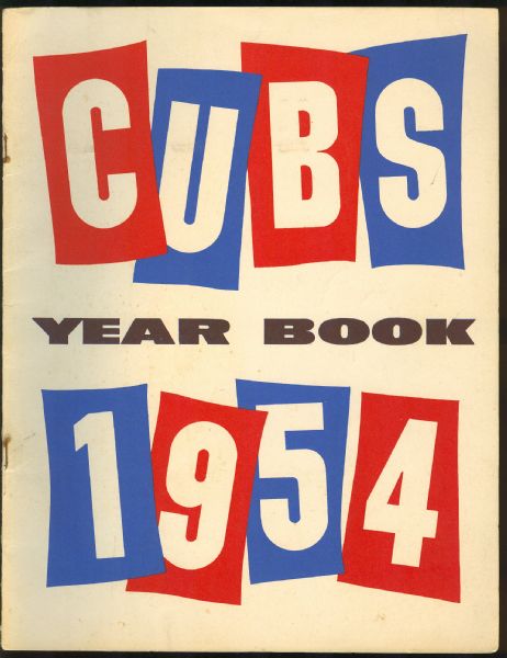 1954 Chicago Cubs Yearbook