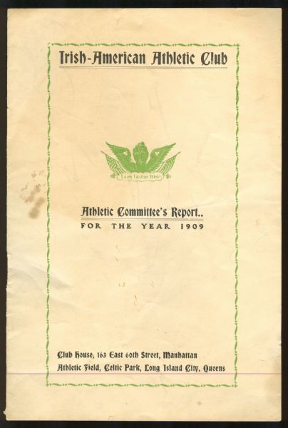 1909 Irish American Athletic Club Program