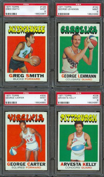 1971 Topps PSA Graded MINT 9 Collection (4)