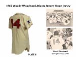 1967 Woody Woodward Atlanta Braves Home Jersey (MEARS A6)