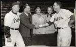 1948-51 Eddie Sawyer Jim Konstanty Dick Sisler Happy Chandler TSN Collection Archives Original 9 x 14 Choice Jumbo Oversized Photos (TSN Collection Hologram/MEARS Photo LOA) 1:1, Unique - Lot of 2