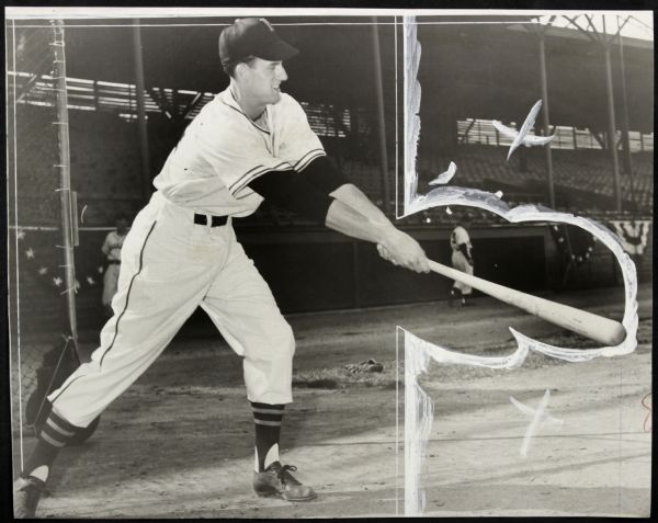 1949-50 Bill Jennings Minneapolis Millers (AAA) "TSN Collection Archives" Original First Generation 9.25" x 11.5" Choice Jumbo Oversized Photo (TSN Collection Hologram/MEARS Photo LOA) 1:1, Unique
