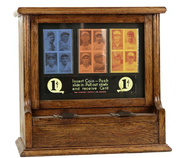 1900s Exhibit Machine 1 Cent Table Top With Two Dispensers 