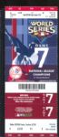 2009 New York Yankees World Series Game 7 Full Unused Phantom Ticket