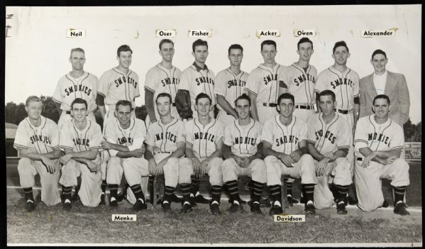 1950 Knoxville Smokies Tri-State League "The Sporting News Collection Archives" Original First Generation 8" x 13" Choice Jumbo Oversized Photo (TSN Collection Hologram/MEARS Photo LOA) 1:1, Unique