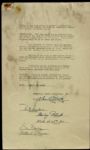 1946-48 Stan Patrick Chicago American Gears Signed Contract - JSA 