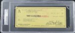 1972 Bud Selig Milwaukee Brewers Signed Check - To Detroit Tigers - PSA/DNA Holder