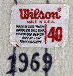 1969 Tucson Toros Game Worn Flannel Baseball Pacific Coast League Jersey w/ 2 Patches MLB 100th Anniversary (MEARS Auction LOA)
