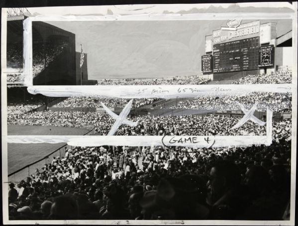 1954 Cleveland Stadium Cleveland Indians "TSN Collection Archives" Original First Generation 10.5" x 14" Choice Jumbo Oversized Photo (TSN Collection Hologram/MEARS Photo LOA) 1:1, Unique