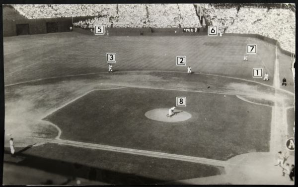 1946 Ted Williams and Cleveland Indians Shift "TSN Collection Archives" Original First Generation 8.5" x 13.5" Choice Jumbo Oversized Photo (TSN Collection Hologram/MEARS Photo LOA) 1:1, Unique