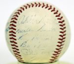 1968 Chicago Cubs Team Signed ONL (Giles) Baseball w/ 20 Sigs. Incl. Leo Durocher Williams Jenkins - JSA