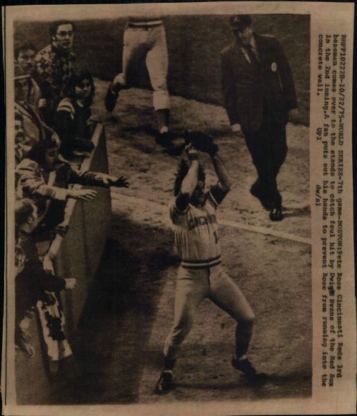 1975 World Series Cincinnati Reds & Boston Red Sox "The Sporting News Collection Archives" Original Photos (MEARS Photo LOA) - Lot of 50