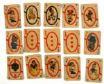 1930's Russell Cartoon Canasta Game Cards (Lot of 27)
