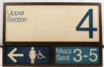 1970s - 80s Baltimore Memorial  Stadium Upper Section & Mezzanine Level  Sign - 50" x 32" Baltimore Orioles and Colts 