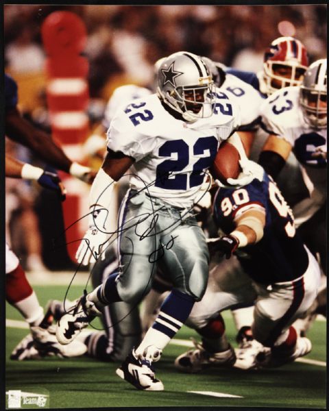 1990s Emmitt Smith Dallas Cowboys Signed 8" x 10" Photo - JSA