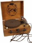 1940s  Lone Ranger & Tonto Decca Wood Case Phonograph Record Player