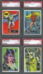 1966 Batman (Black Bat) PSA Graded NM 7 Partial Set (27/55)