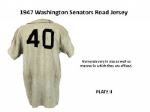 1947 Washington Senators Road Jersey (MEARS A3)