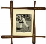 1961 Chicago White Sox Player Mini-Bat Displays  with Autographed 6x10 Photographs - Lot of 8 With Herb Score Ted Kluszewski Minoso