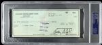 1974 Gorman Thomas Milwaukee Brewers Signed Check, Signed In Minor Leagues - PSA Encapsulated