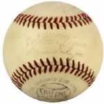 1950s Ransom Jackson Chicago Cubs Actual Home Run ONL (Giles) Baseball - MEARS Hologram & LOA