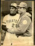 1967-73 Roberto Clemente Pittsburgh Pirates "The Sporting News Collection Archives" Original Photos (Sporting News Collection Hologram/MEARS Photo LOA) - Lot of 4