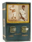 1930s Wooden Novelty Card Vendor Counter Top Vending Machine 