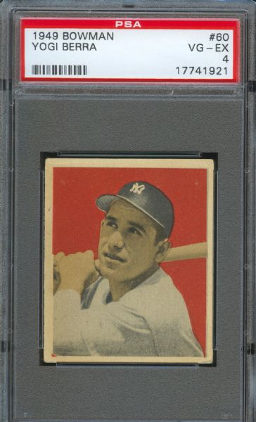 1949 Bowman Yankees Yogi Berra #60 PSA VG-EX 4