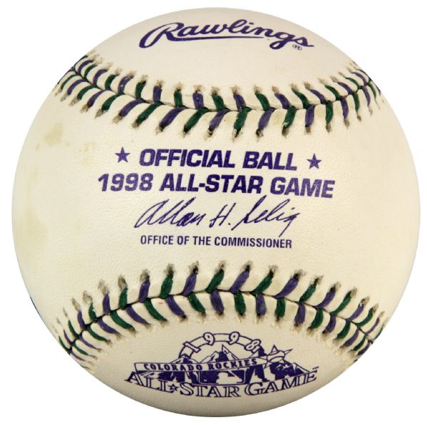 1998 All Star Game Used Baseball - MEARS LOA 