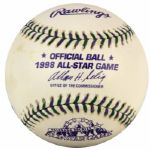 1998 All Star Game Used Baseball - MEARS LOA 