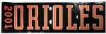 2001 Baltimore Orioles Players 26.5 x 96 Camden Yards Stadium Banner
