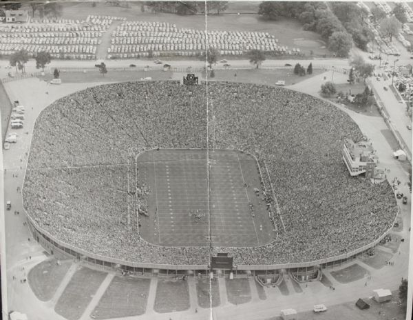 1949 Michigan vs Michigan State at Ann Arbor "TSN Collection Archives" Original First Generation 11" x 14" Choice Jumbo Oversized Photo (TSN Collection Hologram/MEARS Photo LOA) 1:1, Unique